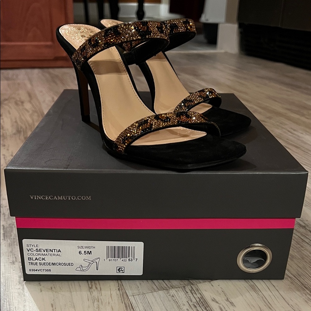 Vince Camuto Leopard Seventia Sandal Size 6.5